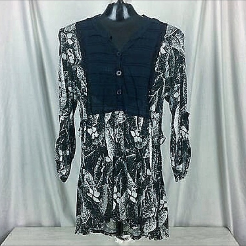 UO Kimchi Blue Abstract Floral Tunic